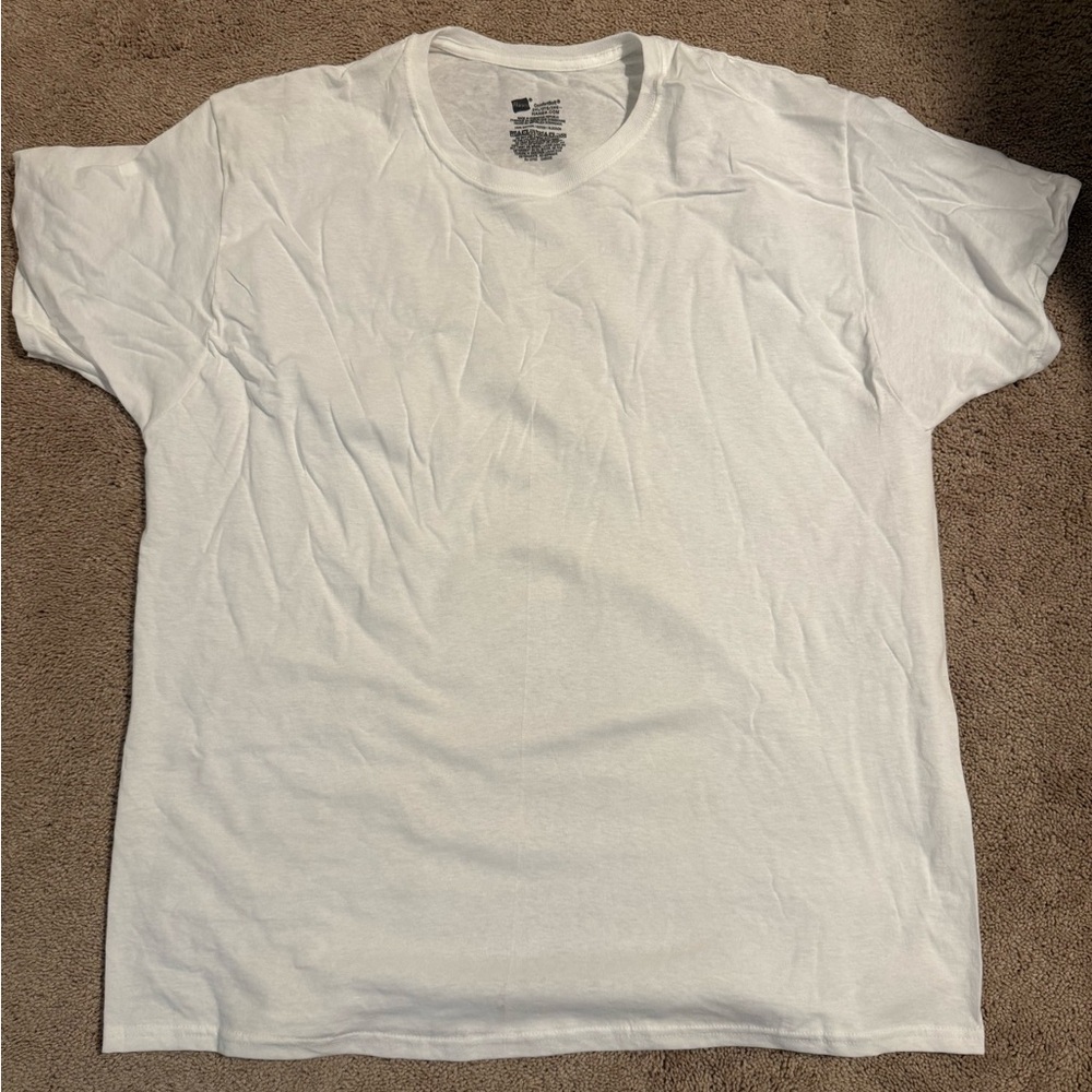 Hanes Men's White Short Sleeve Tee set of 8